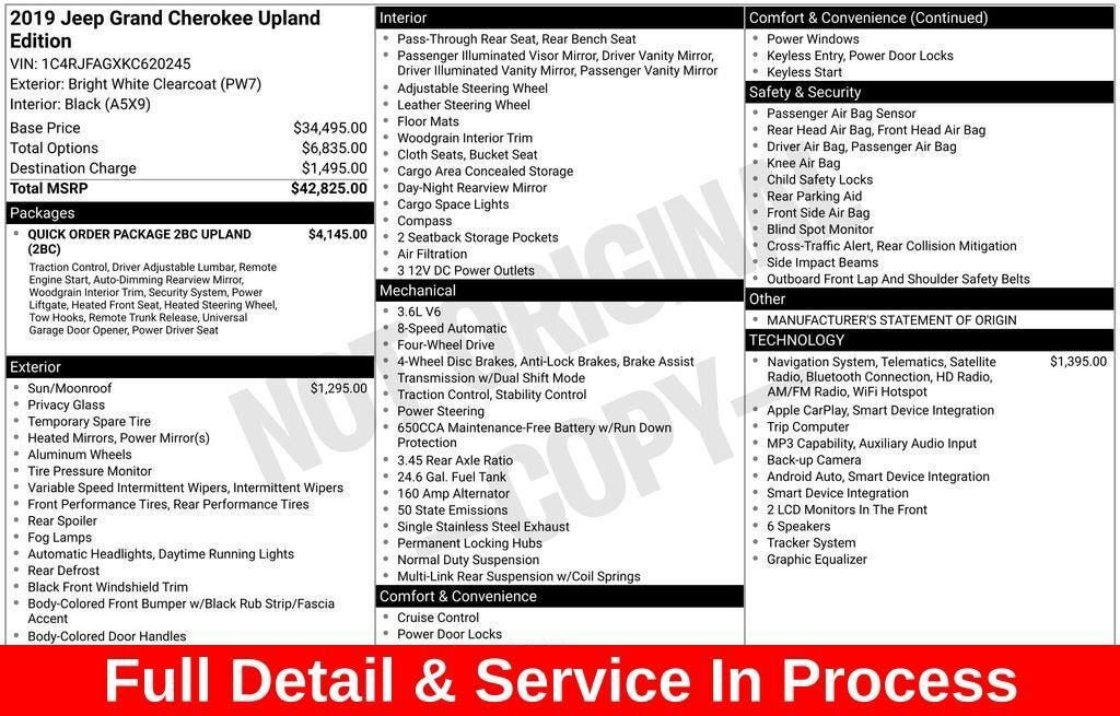 2019 Jeep Grand Cherokee Upland