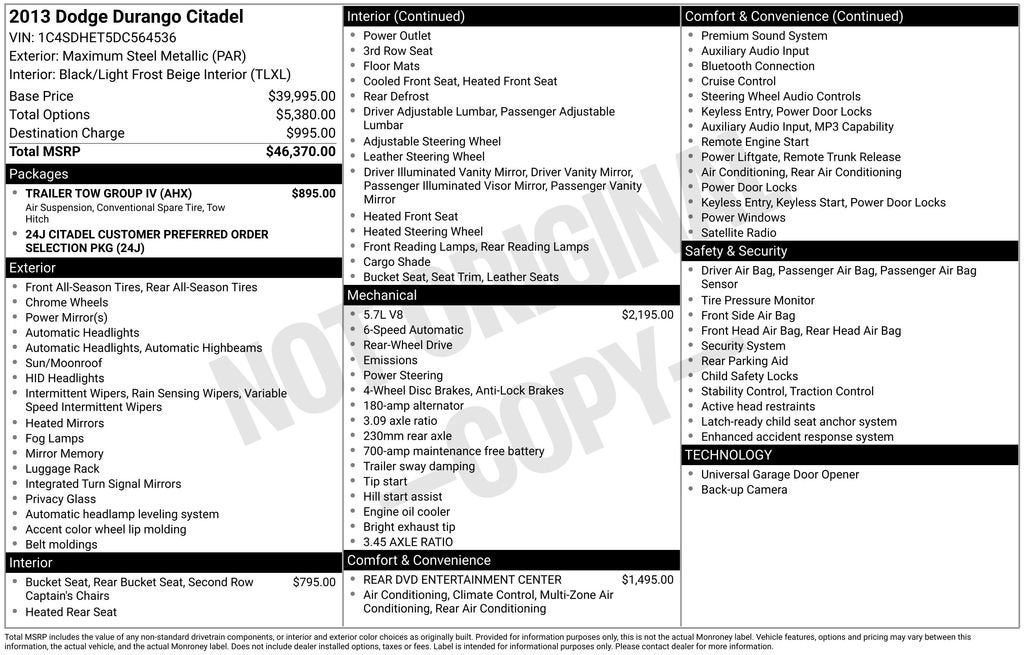 2013 Dodge Durango Citadel