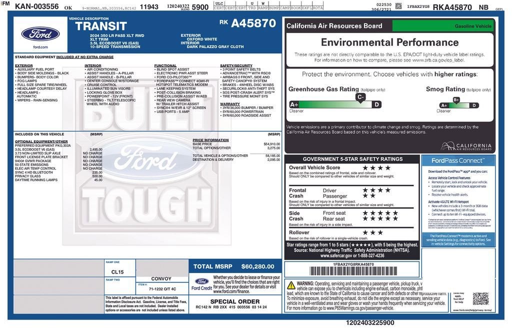 2024 Ford Transit Passenger Wagon XL