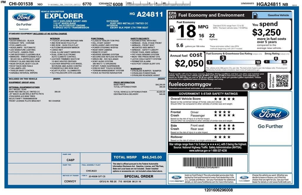 2017 Ford Explorer Sport
