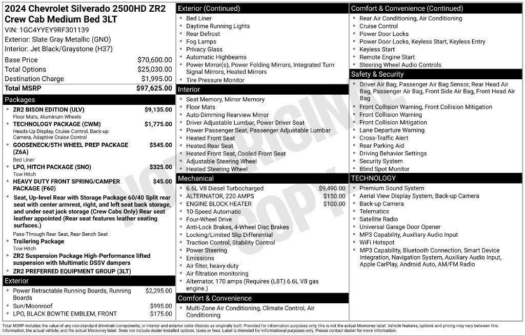 2024 Chevrolet Silverado 2500 HD ZR2