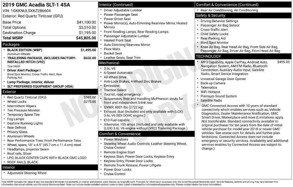 2019 GMC Acadia SLT