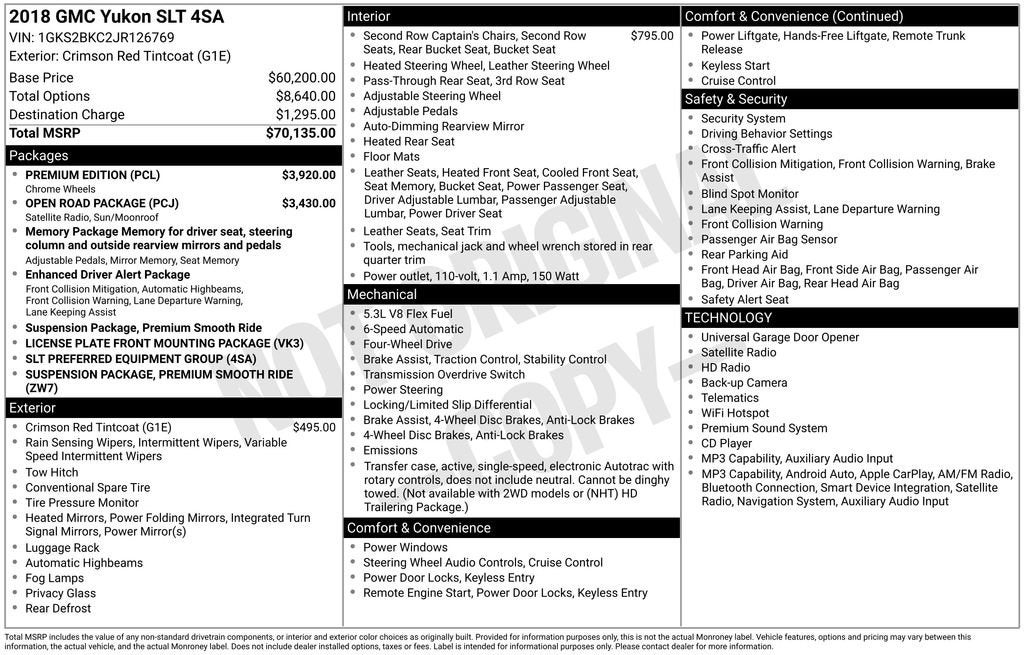 2018 GMC Yukon SLT