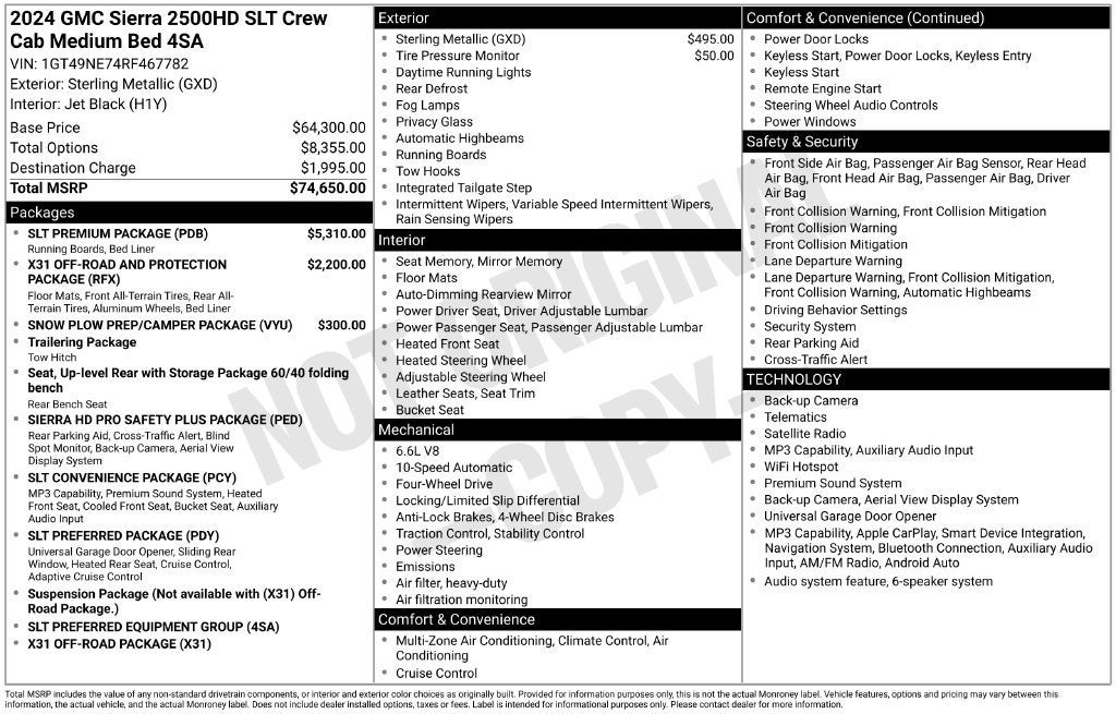 2024 GMC Sierra 2500 HD SLT