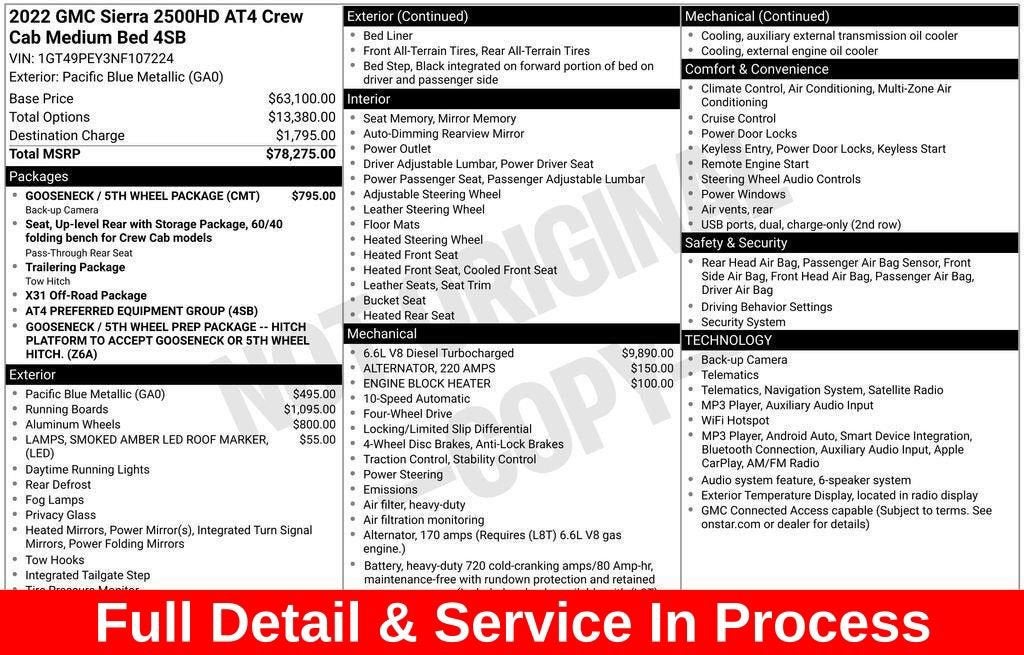 2022 GMC Sierra 2500 HD AT4