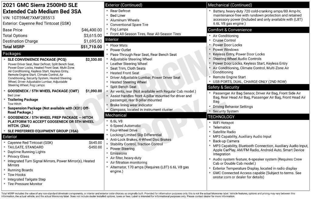 2021 GMC Sierra 2500 HD SLE