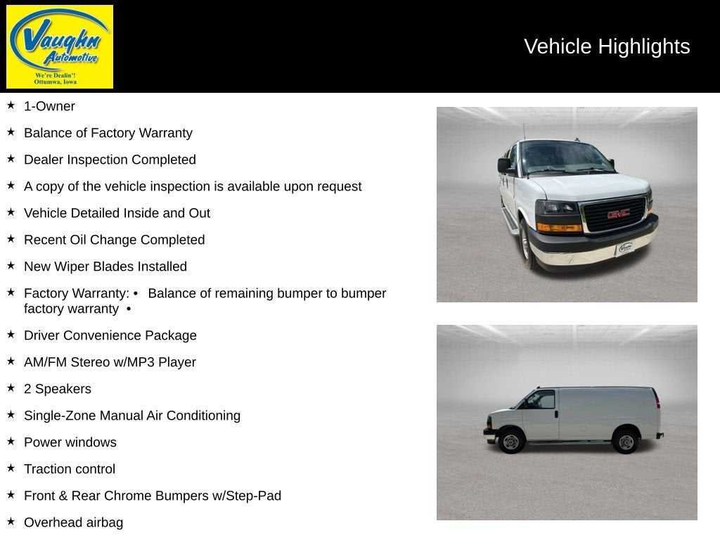 2024 GMC Savana Cargo 2500 Work Van