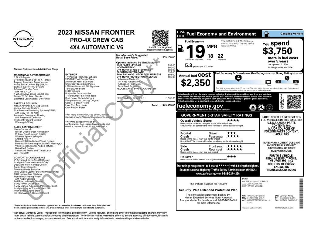 2023 Nissan Frontier PRO-4X