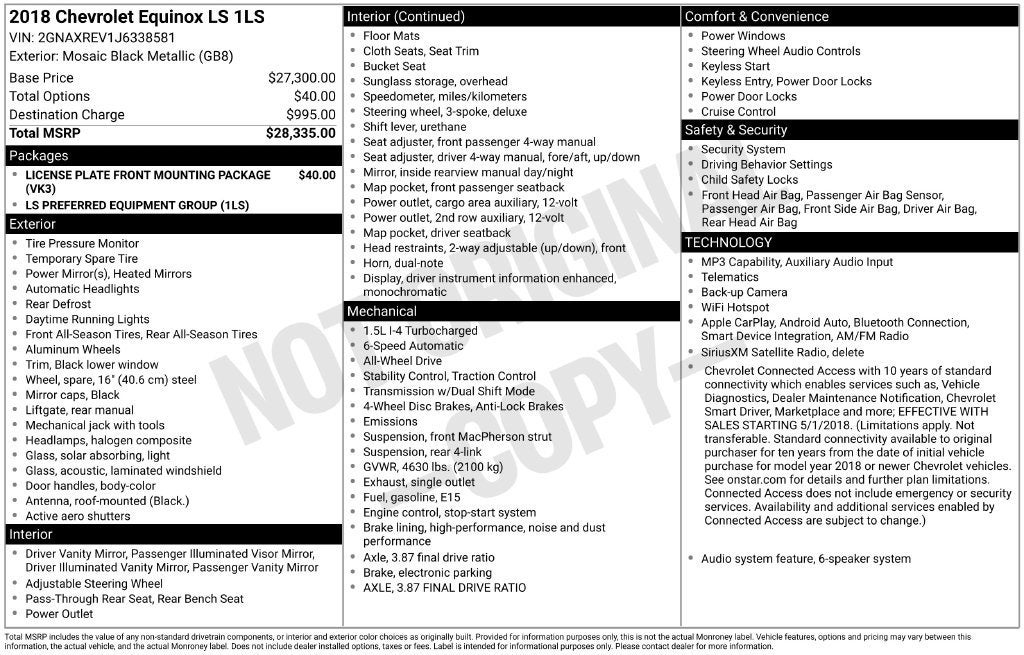 2018 Chevrolet Equinox LS