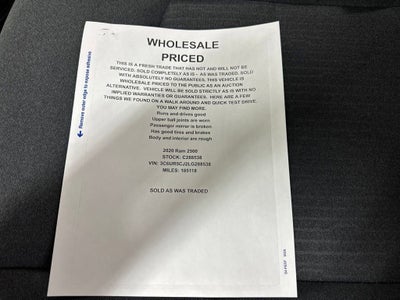 2020 RAM 2500 Tradesman