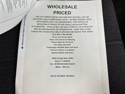 2004 Dodge Ram 2500 SLT