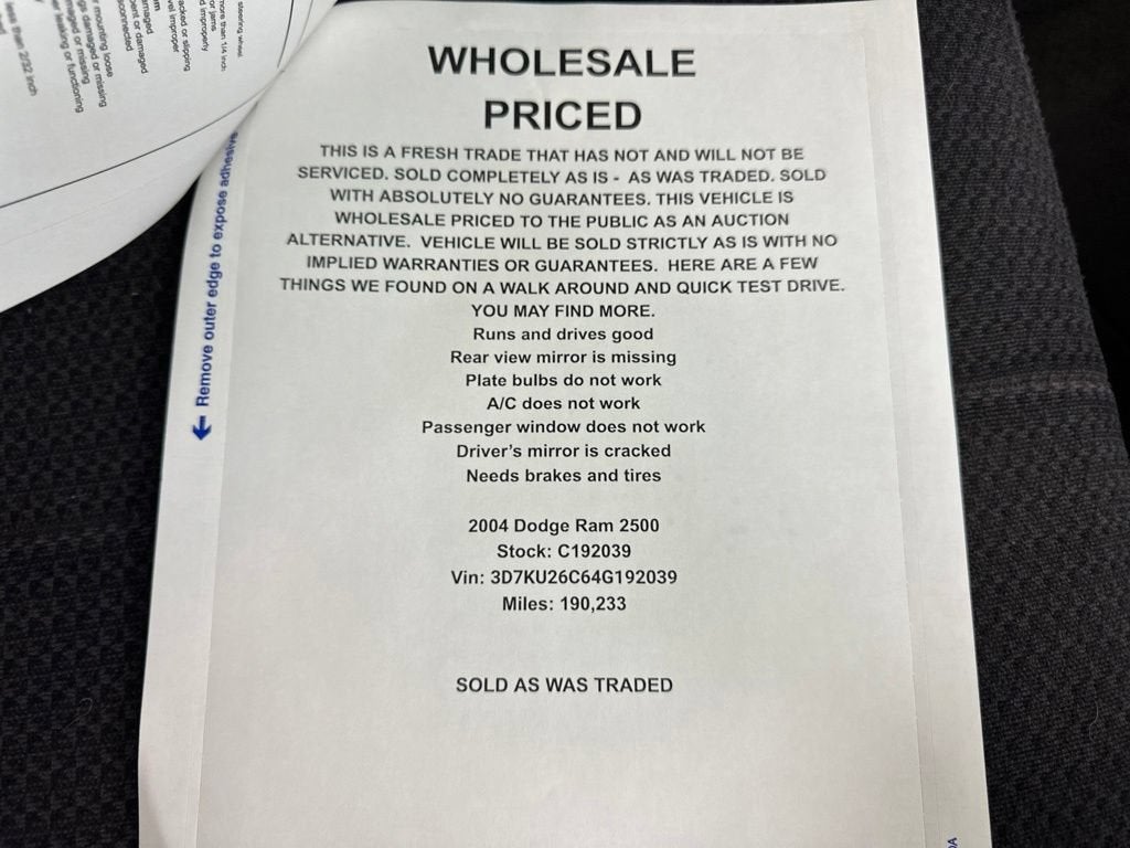 2004 Dodge Ram 2500 SLT