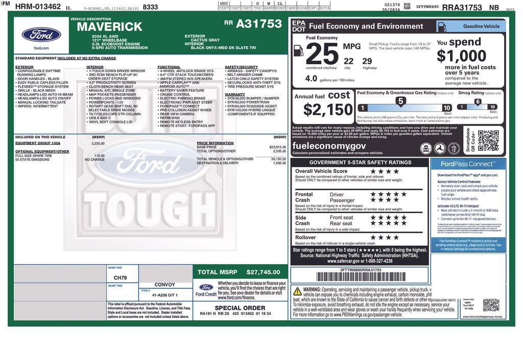 2024 Ford Maverick XL