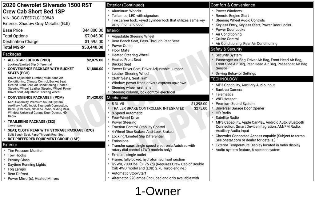 2020 Chevrolet Silverado 1500 RST