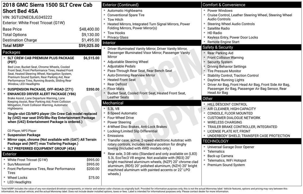 2018 GMC Sierra 1500 SLT