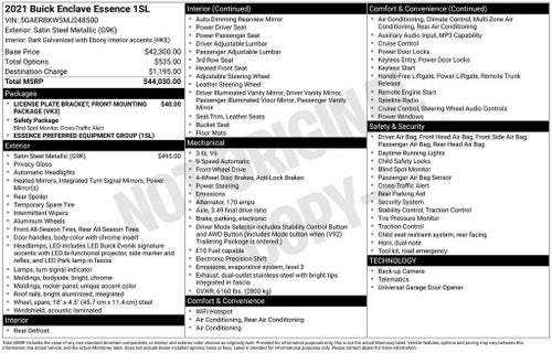 2021 Buick Enclave Essence