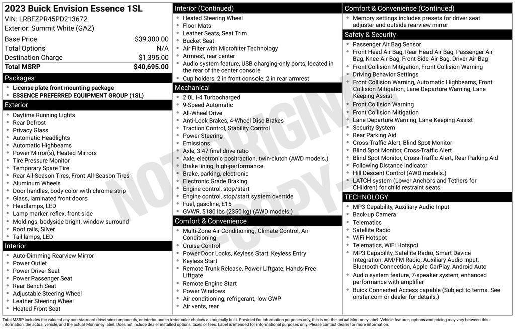 2023 Buick Envision Essence