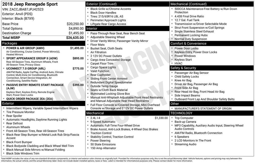 2018 Jeep Renegade Sport